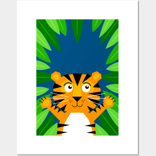 Peek-a-boo Tiger Posters and Art